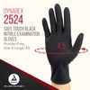 Dynarex BlaDynarex Safe-Touch Black Disposable Nitrile Exam Gloves, Powder-Free, Used