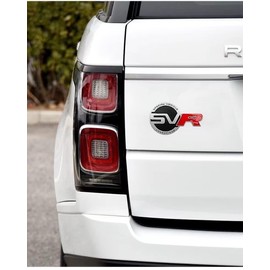 CSC AUTO Tailgate Badge 3D Metal SVR Trunk Badge Body Emblems for Land Rover Ranger Rover Sport Discovery Defender Freelander