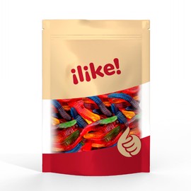 Gummy Worms Candy | 2 Pound Bag | Chewy Halloween Candy Made with Real Fruit Juice | Assorted Fruit Flavors | Bulk Gummies for Party Favors and Goody Bags