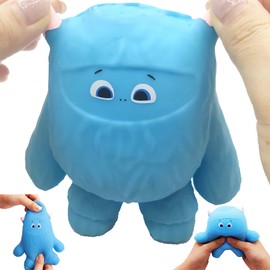 Funny Cute Snow Monster-Shaped Ball, Scented, Fidget Toys Stress Relief Squeeze Ball Stress Toys for Kids and Adults,Sensory Toys for Autism,Anxiety Relief,Heal Your Mood (Light Blue)
