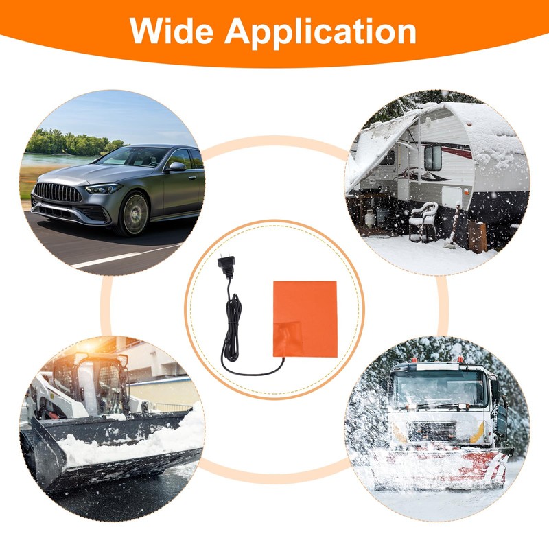 MECCANIXITY Silicone Heating Pad, 220V 150W Car Engine Block Oil