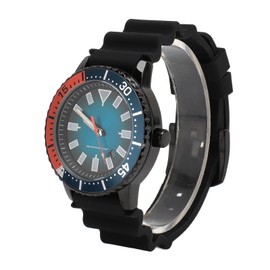 Rotating Bezel Watch Luminescent Automatic Date Analog Display Calendar Waterproof Men Automatic Watch Black Orange
