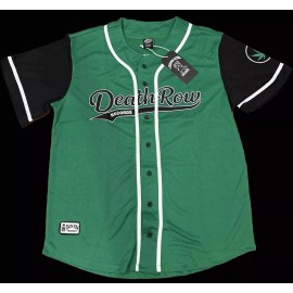 Death Row Records Baseball Jersey Mens XL Snoop Dog Button Hip Hop New With Tags