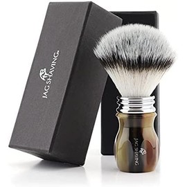 Synthetic Hair Vintage Shaving Brush for Men - Durable and Dense Shaving Brush with Vegan Bristles