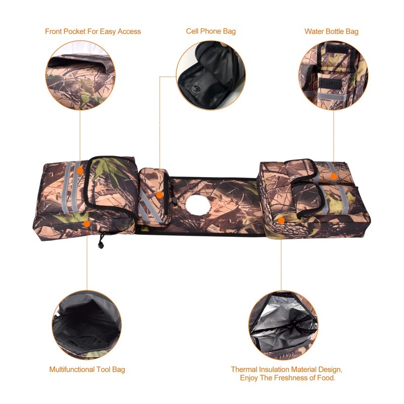 CKEGUO ATV Saddle Bag,Waterproof Insulated pocket Motorcycle Tank Bag with
