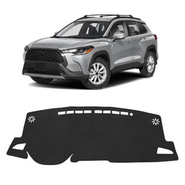 FIILINES Dash Cover for 2022-2025 Toyota Corolla Cross, Dashboard Mat Accessories Dash Cover Sunshade Nonslip Mesh Protector No Glare Black