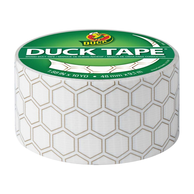 Duck Brand 241793 Printed Duct Tape, Single Roll, Honeycomb