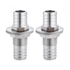 5/8" Hose Barb Thru-Bulk Bulkhead Fitting,304 Stainless Steel Straight Hex