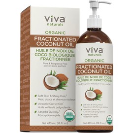 Organic Fractionated Coconut Oil - Skin & Hair Moisturizer, Carrier Oil, 16 fl oz, with Pump