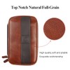 FIREDOG Cigar Pouch, Genuine Leather Travel Portable Cigar Case Box