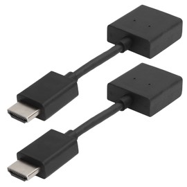 ASHATA 2Pcs Extension Cable, 4K HD 1080P High Speed Male to Female Adapter, 2.0 HDMIHDMI Extender Cable High Resolution for HDTV, Monitor