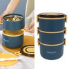 Thermal Lunch Box 2200ml Three Layer Detachable Compartment Design Portable