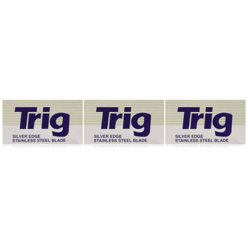 Trig Silver Edge Stainless Double Edge Razor Blades - 30