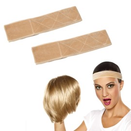 Pack of 2 Velvet Wig Headband, Adjustable Wig Band, Elastic Wig Grip Headband, Non-Slip Comfort Wig Band to Secure the Wig
