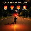 KunHe 4 Pack USB Rechargeable Bike Tail Lights Super Bright