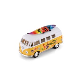 1962 Classical Bus w/Surfboard, Yellow - 5060DFS - 1/32 Scale Diecast Model Car