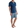 CALIDA Relax Streamline Men's Short Pyjamas 100% Cotton, Pottery Blue