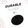 4 Pack 1 Inch Flush Mount Black Plastic Body and