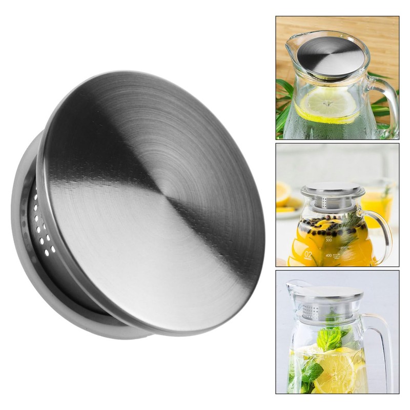 DOITOOL Water Pitcher Lid Stainless Steel Stoppers Covers Glass Pitcher