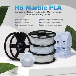 FLASHFORGE Rapid PLA Filament 1.75mm Marble Red, Max 500mm/s High Speed Printing, 3D Printer Filament 1kg Spool, Dimensional Accuracy +/- 0.02mm, Enjoy Exceptional Print Quality