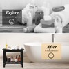 Apolimi HDPE Shower Bench, Shower Stool with Storage Shelf 2-Tier