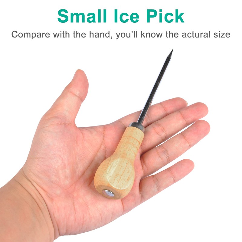 Yzurbu 6pcs Ice Pick for Breaking Ice, Stainless Steel Ice
