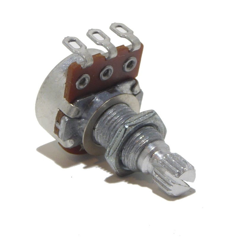 B250K linear guitar potentiometer 16mm diameter 18mm shaft tone volume