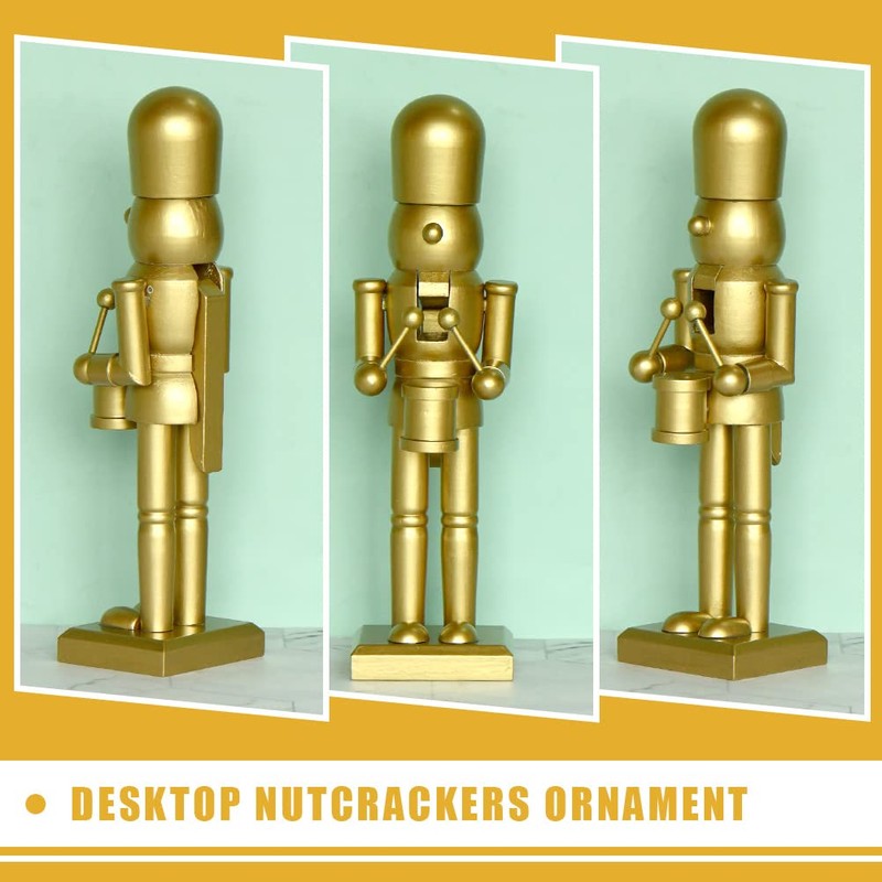 LUOZZY Christmas Craft Wood Nutcracker Figurines Unfinished Wood Nutcracker Soldier