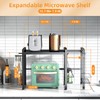 DOLALIKE Microwave Oven Rack, Expandable Microwave Stand Countertop Kitchen Utensils
