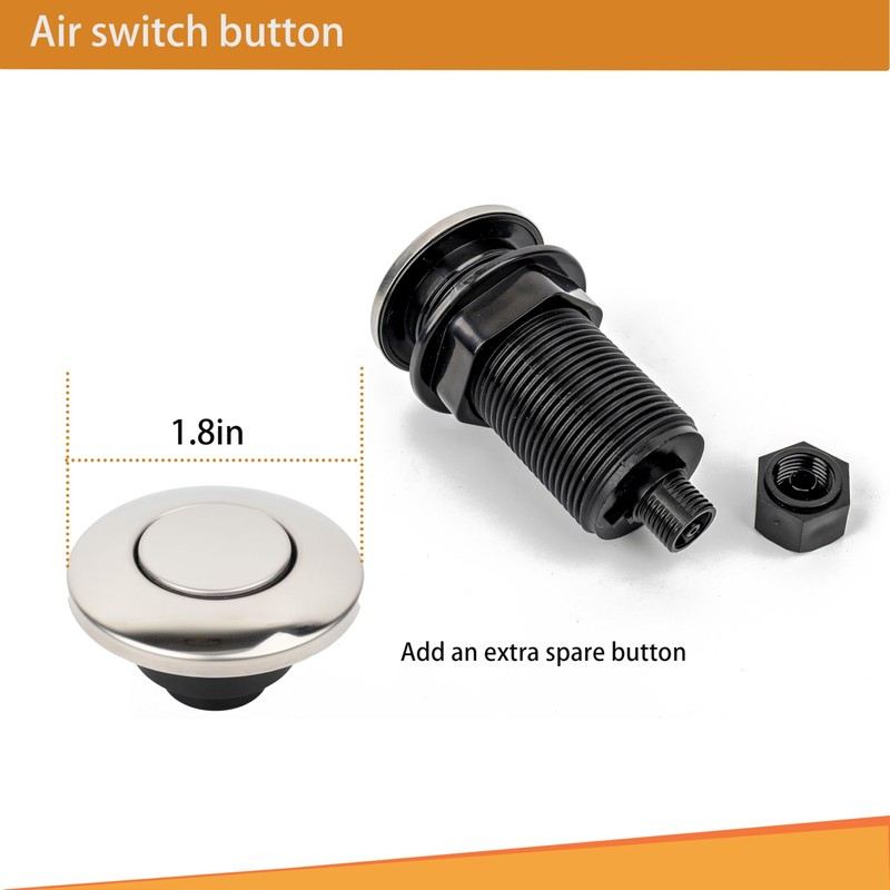STS-OO STS-OOSN Garbage Disposal Air Switch Kit Dual Outlet Sink