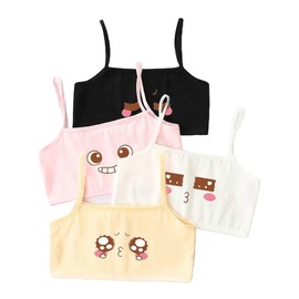 Weardear Pat662 Girls' Sports Bra Bustier Cotton, Pat3