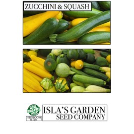 Round Zucchini Summer Squash Seeds, 40 Heirloom Seeds Per Packet, Non Gmo Seeds