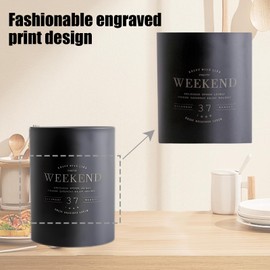 Eruceky Vintage Black Stainless Steel Kitchen Utensil Holder