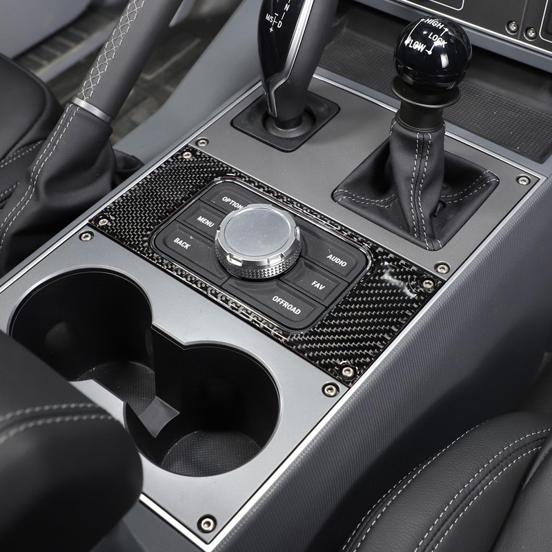 Hudiriy Soft Carbon Fiber Center Console Car Seat Heating Button