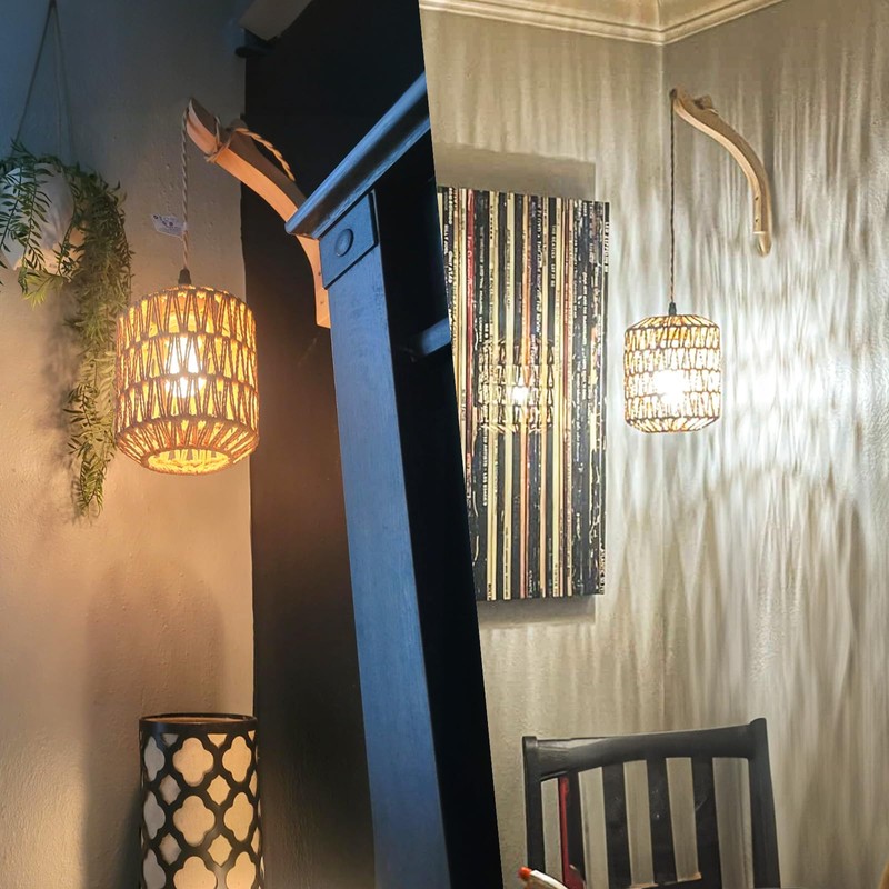 Frideko Boho Rechargeable Wall Sconces Set of Two with Remote,