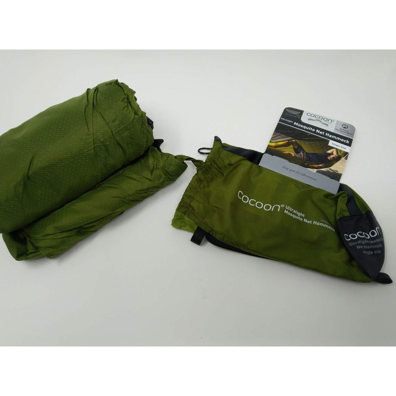 Cocoon Ultralight Mosquito Net Hammock, Single, Olive Green/Black