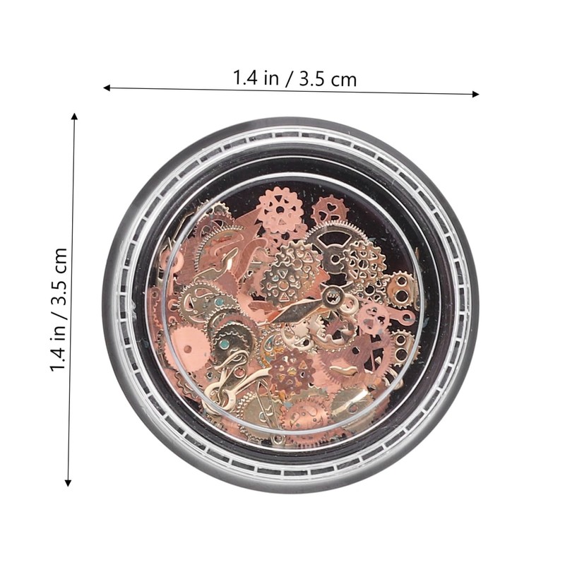 Operitacx Steampunk Silver Cogs Metal Gear Box Fillers Craft Accessories