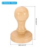 PATIKIL 40mm Stamp Wood Round Handle, 4 Pack Wooden Knobs