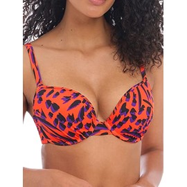 Tiger Bay Moulded Plunge Bikini Top - Sunset Sunset Orange 38G
