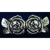 silver lady inc Rose cloak clasp in gold metal clip