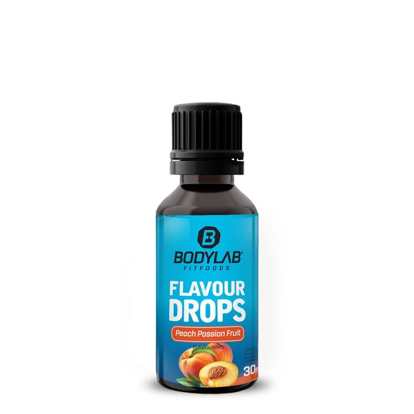 Bodylab24 Flavour Drops 30 ml Peach Passion Fruit, Calorie Free, Sugar Free & Fat-free Aroma Drops, Flavdrops for Sweetening Food, Coffee Syrup, Flavour Drops without Artificial Colours