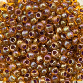 TOHO 11/0 TOHO ROUND Inside Color Rainbow Hyacinth / Opaque Purple Lined Seed Bead (8
