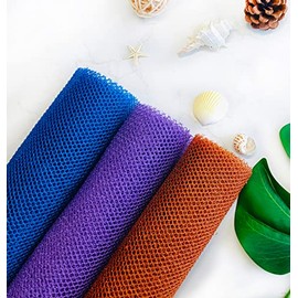 Yiclick Yiclick Exfoliating African Net Sponge - Exfoliating Body Scrubber Exfoliator, Exfoliating Washcloth Towel, Exfoliate Rags Wash Cloth Loofah Sponge for Body Scrub, Back Scrubber For Shower Bath (Purple+Brown+Blue)