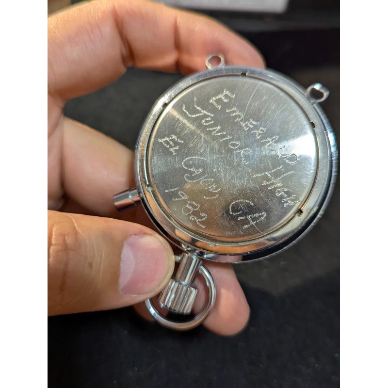 Cronometro Antiguo Olimpiadas Vintage Suizo Plateado