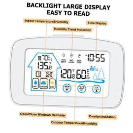 SUPVOX Thermometer Digital Display 433mhz Wireless Abs Material Home Room Humidity Monitor Accurate Temperature Gauge