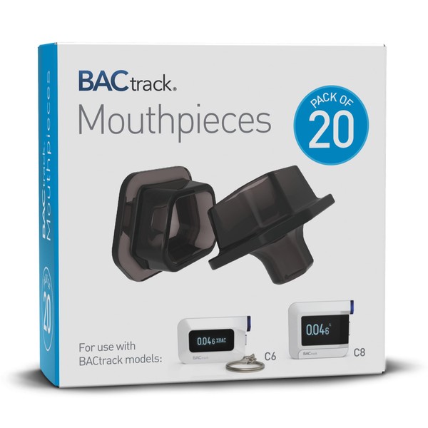BACtrack C-Series Breathalyzer Mouthpieces (20 Count) | Compatible with BACtrack C6 and C8 Breath Alcohol Testers | Not Compatible with BACtrack Mobile Smartphone Breathalyzer