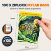 Space Haze - 100 x Aluminium Foil lined Mylar bags,