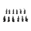 Set of 12 Medieval Armored Cavalry Horse Knights in Suit