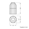 ledscom.de Pack of 3 Cage Lampshade, Black, 122 mm Diameter