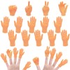 14 Pcs Tiny Finger Hands,Premium Rubber Mini Tiny Finger Hands,Flat
